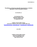 Cover page: The influence of emission specific characteristics on vehicle operation: A micro-simulation analysis