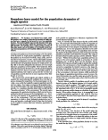 Cover page: Boundary-layer model for the population dynamics of single species