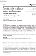 Cover page: Framing social conflicts in news coverage and social media: A multicountry comparative study
