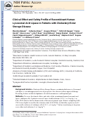 Cover page: Clinical effect and safety profile of recombinant human lysosomal acid lipase in patients With cholesteryl ester storage disease