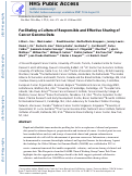 Cover page: Facilitating a culture of responsible and effective sharing of cancer genome data