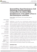 Cover page: Downshifting Yeast Dominance: Cell Physiology and Phospholipid Composition Are Altered With Establishment of the [<i>GAR</i> <sup>+</sup>] Prion in <i>Saccharomyces cerevisiae</i>.