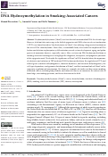 Cover page: DNA Hydroxymethylation in Smoking-Associated Cancers