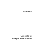 Cover page: Concerto for Trumpet and Orchestra