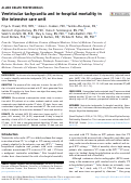 Cover page: Ventricular tachycardia and in-hospital mortality in the intensive care unit.