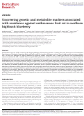 Cover page: Uncovering genetic and metabolite markers associated with resistance against anthracnose fruit rot in northern highbush blueberry.