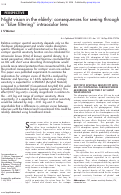 Cover page: Night vision in the elderly: consequences for seeing through a “blue filtering” intraocular lens