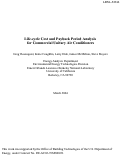 Cover page: Life-cycle cost and payback period analysis for commercial unitary air 
conditioners