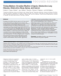 Cover page: Timing Matters: Circadian Rhythm in Sepsis, Obstructive Lung Disease, Obstructive Sleep Apnea, and Cancer