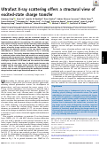 Cover page: Ultrafast X-ray scattering offers a structural view of excited-state charge transfer