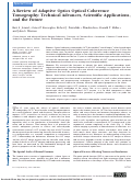 Cover page: A Review of Adaptive Optics Optical Coherence Tomography: Technical Advances, Scientific Applications, and the FutureReview of Adaptive Optics Optical Coherence Tomography