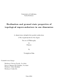 Cover page: Realization and ground state properties of topological superconductors in one dimension