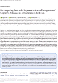 Cover page: Decomposing Gratitude: Representation and Integration of Cognitive Antecedents of Gratitude in the Brain