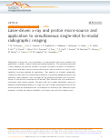 Cover page: Laser-driven x-ray and proton micro-source and application to simultaneous single-shot bi-modal radiographic imaging