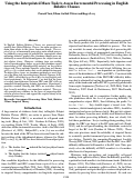 Cover page: Using the Interpolated Maze Task to Assess Incremental Processing in English Relative Clauses