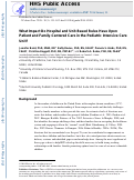 Cover page: What Impact Do Hospital and Unit-Based Rules Have Upon Patient and Family-Centered Care in the Pediatric Intensive Care Unit?