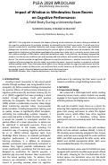 Cover page: Impact of Window vs Windowless Exam Rooms on Cognitive Performance: A Field Study During a University Exam