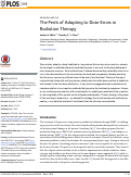 Cover page: The perils of adapting to dose errors in radiation therapy.