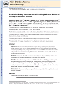 Cover page: Restrictive eating behaviors are a nonweight‐based marker of severity in anorexia nervosa