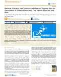 Cover page: Retrieval, Selection, and Evaluation of Chemical Property Data for Assessments of Chemical Emissions, Fate, Hazard, Exposure, and Risks