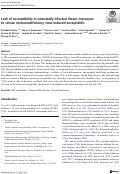 Cover page: Lack of susceptibility in neonatally infected rhesus macaques to simian immunodeficiency virus-induced encephalitis