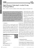Cover page: Digital Plasmonic Patterning for Localized Tuning of Hydrogel Stiffness