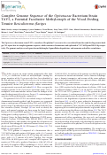 Cover page: Complete Genome Sequence of the Opitutaceae Bacterium Strain TAV5, a Potential Facultative Methylotroph of the Wood-Feeding Termite Reticulitermes flavipes