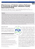 Cover page: Effectiveness of Pediatric Asthma Pathways in Community Hospitals: A Multisite Quality Improvement Study