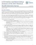 Cover page: LGB Families and Relationships: Analyses of the 2013 National Health Interview Survey