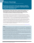 Cover page: Estimating survival for renal cell carcinoma patients with brain metastases: an update of the Renal Graded Prognostic Assessment tool.