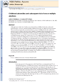 Cover page: Childhood adversities and subsequent risk of one or multiple abortions