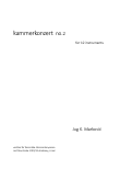 Cover page: Kammerkonzert No. 2