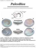 Cover page: First description of the fossil otolith-based sciaenid, <em>Equetulus silverdalensis</em> n. comb., in the Gulf Coastal Plain, USA, with comments on the enigmatic distribution of the species