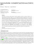 Cover page: Instruction Roofline: An insightful visual performance model for GPUs