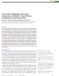 Cover page: Perceived Challenges in Primary Literature in a Masters Class: Effects of Experience and Instruction.