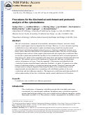 Cover page: Procedures for the biochemical enrichment and proteomic analysis of the cytoskeletome