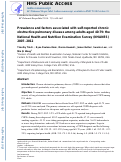 Cover page: Prevalence and factors associated with self-reported chronic obstructive pulmonary disease among adults aged 40-79: the National Health and Nutrition Examination Survey (NHANES) 2007-2012.