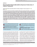 Cover page: Perioperative Dexmedetomidine Improves Outcomes of Kidney Transplant