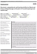 Cover page: Structural, compositional, and functional effects of blunt and sharp cartilage damage on the joint: A 9-month equine groove model study.