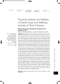 Cover page: Physical Activity and Welfare of Guide Dogs and Walking Activity of Their Partners