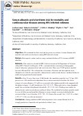 Cover page: Serum albumin and short-term risk for mortality and cardiovascular disease among HIV-infected veterans.