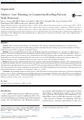 Cover page: Advance Care Planning in Community-Dwelling Patients With Dementia