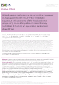 Cover page: Afatinib versus methotrexate as second-line treatment in Asian patients with recurrent or metastatic squamous cell carcinoma of the head and neck progressing on or after platinum-based therapy (LUX-Head &amp; Neck 3): an open-label, randomised phase III trial