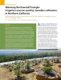 Cover page: Watering the Emerald Triangle: Irrigation sources used by cannabis cultivators in Northern California