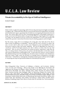 Cover page: Private Accountability in the Age of Artificial Intelligence