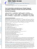 Cover page: The cortical origin and initial spread of medial temporal tauopathy in Alzheimer’s disease assessed with positron emission tomography