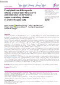 Cover page: Prophylactic and therapeutic effects of twice-daily famciclovir administration on infectious upper respiratory disease in shelter-housed cats