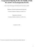 Cover page: Computational Modeling Predicts the Stability of Both Pd+ and Pd2+ Ion-Exchanged into H-CHA