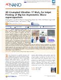 Cover page: 3D Crumpled Ultrathin 1T MoS2 for Inkjet Printing of Mg-Ion Asymmetric Micro-supercapacitors