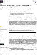 Cover page: Analogs of the Heat Shock Protein 70 Inhibitor MKT-077 Suppress Medullary Thyroid Carcinoma Cells